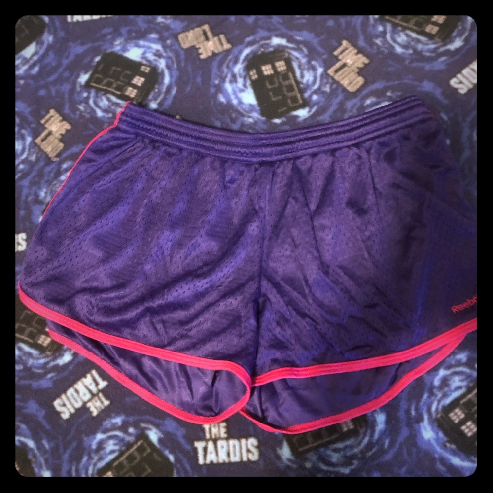 Purple Reebok shorts
